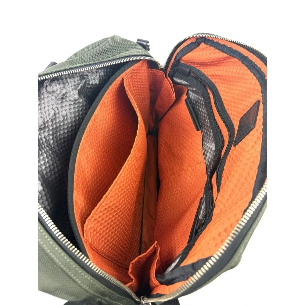 TUMI Alpha Bravo Yuma Briefcase Olive Green Spruce Ballistic Nylon Computer Bag